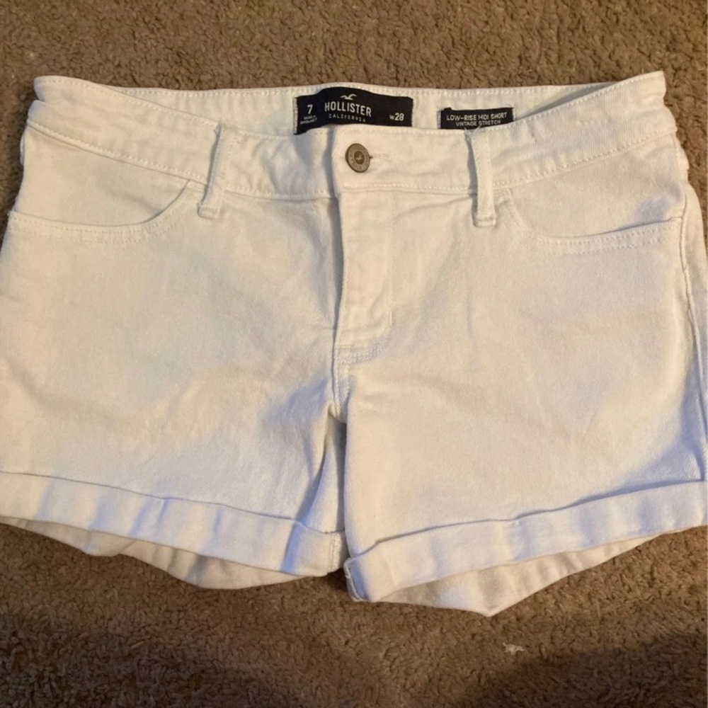 Hollister white shorts